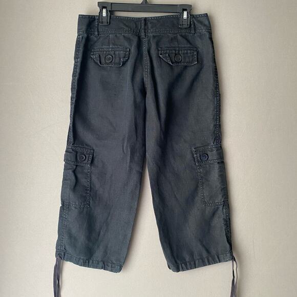 Michael Kors sz 2 black 100% black capri cargo pants NWOT - Picture 6 of 8